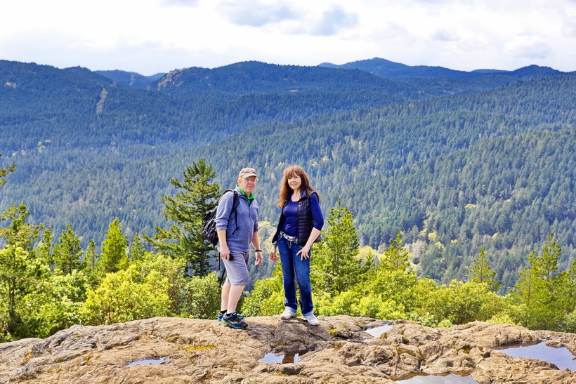 Finlayson Mountain summit in Goldstream Provincial Park, Vancouver Island, BC