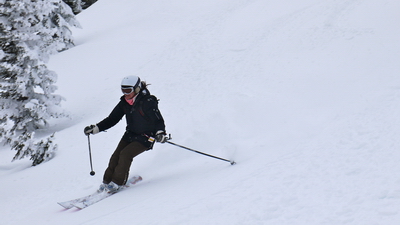 Tail guiding for cat skiing isn't hard to take.