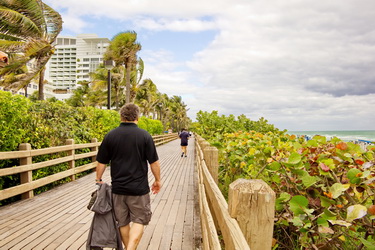 Miami Beach Board walk stroll.