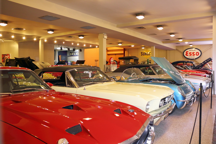 Cars Packed in tight on the showroom floor at the LMC.