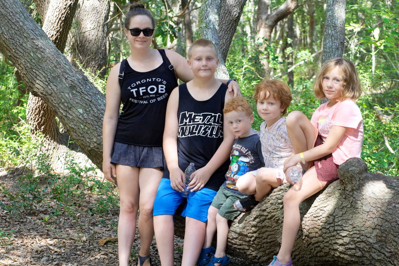 The whole family of grandchildren this sumer for a camping and cruising vacation.
