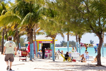 Junkaroo Beach right of the cruise dock in Nassau, Bahamas