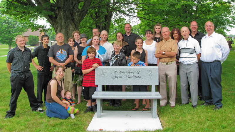 Gathering to say a few words before spreading Joy's ashes.